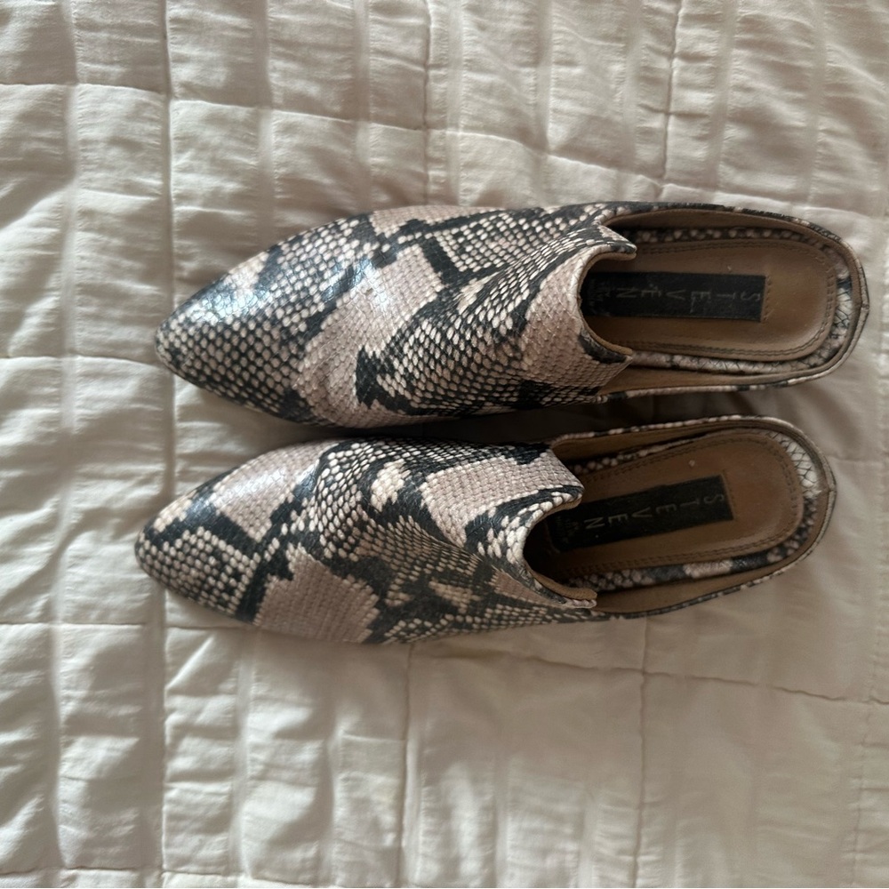 Steve Madden Snakeskin Mules